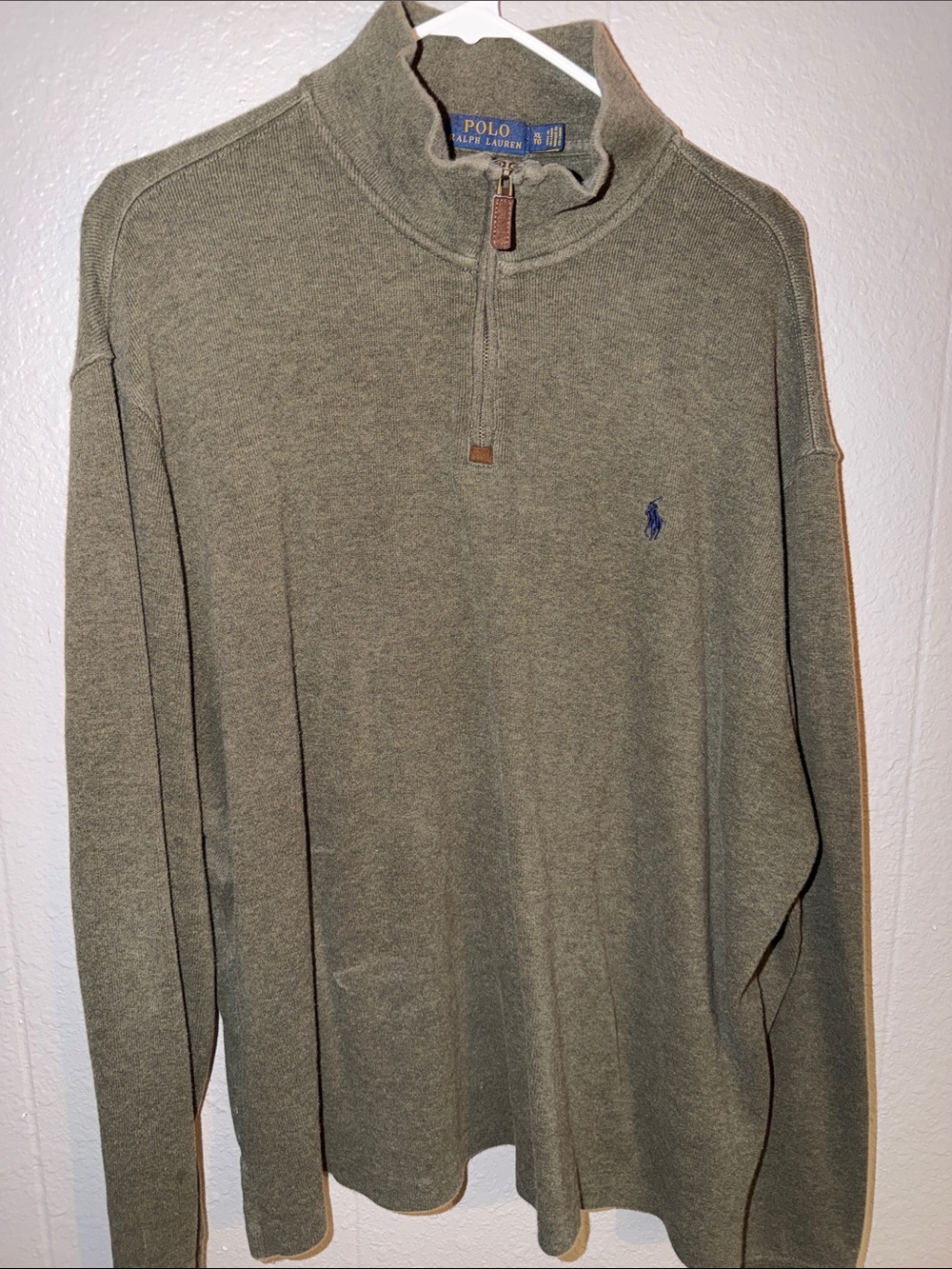 Polo Ralph Lauren Men's Quarter-Zip Sweater Green XL